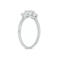 Lab Created 1 Carat Lab-Grown Round Diamond Engagement Ring Sterling Silver