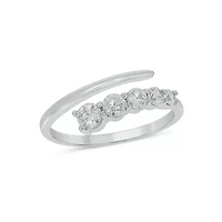 Lab Created 1/ Carat Lab-Grown Diamond Open Fashion Ring Sterling Silver