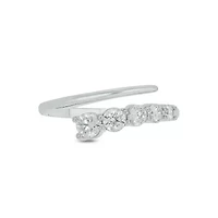 Lab Created 1/ Carat Lab-Grown Diamond Open Fashion Ring Sterling Silver