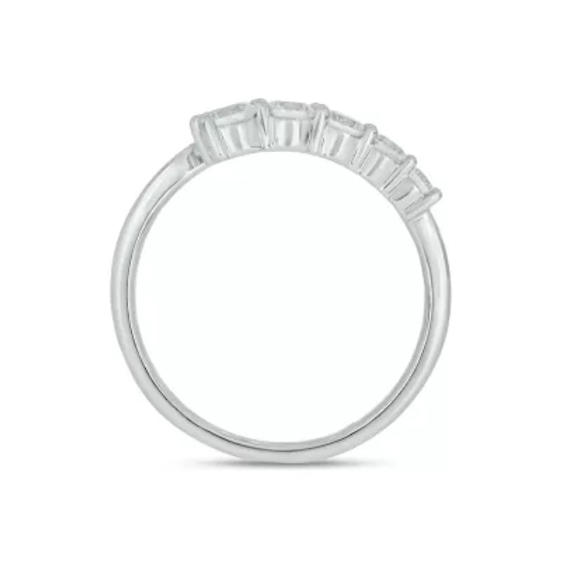 Lab Created 1/ Carat Lab-Grown Diamond Open Fashion Ring Sterling Silver