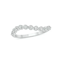 Lab Created 1/2 Carat Lab-Grown Diamond S Flow Anniversary Ring Sterling Silver