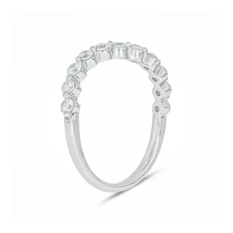Lab Created 1/2 Carat Lab-Grown Diamond S Flow Anniversary Ring Sterling Silver