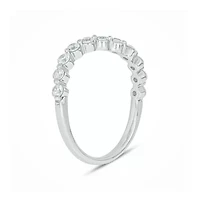 Lab Created 1/2 Carat Lab-Grown Diamond S Flow Anniversary Ring Sterling Silver