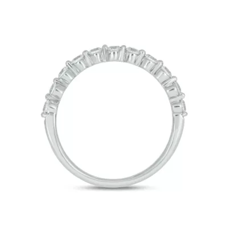 Lab Created 1/2 Carat Lab-Grown Diamond S Flow Anniversary Ring Sterling Silver
