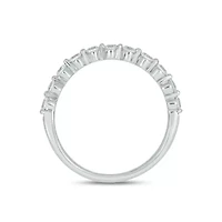 Lab Created 1/2 Carat Lab-Grown Diamond S Flow Anniversary Ring Sterling Silver