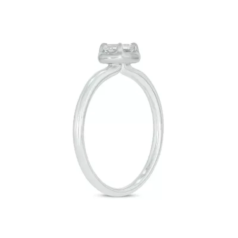 Lab Created 1/3 Carat Lab-Grown Diamond Solitaire Oval Ring Sterling Silver