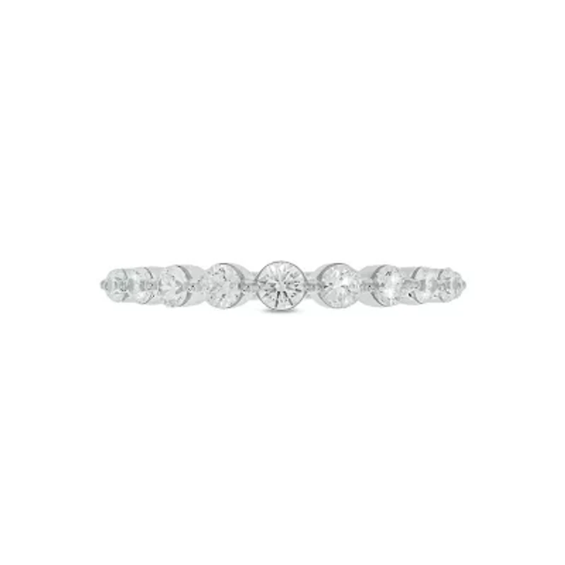 Lab Created 1/2 Carat Lab-Grown Diamond Graduation Ring Sterling Silver