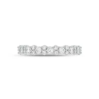 Lab Created 1/2 Carat Lab-Grown Diamond Elegant Two-Stone Anniversary Ring Sterling Silver