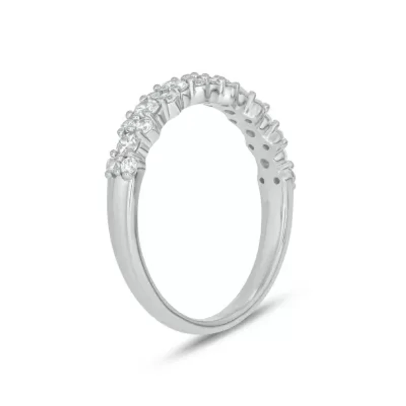 Lab Created 1/2 Carat Lab-Grown Diamond Elegant Two-Stone Anniversary Ring Sterling Silver