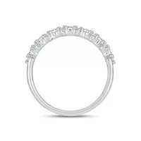 Lab Created 1/2 Carat Lab-Grown Diamond Elegant Two-Stone Anniversary Ring Sterling Silver