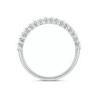 Lab Created 1/ Carat Lab-Grown Diamond Half Bezel Anniversary Ring Sterling Silver