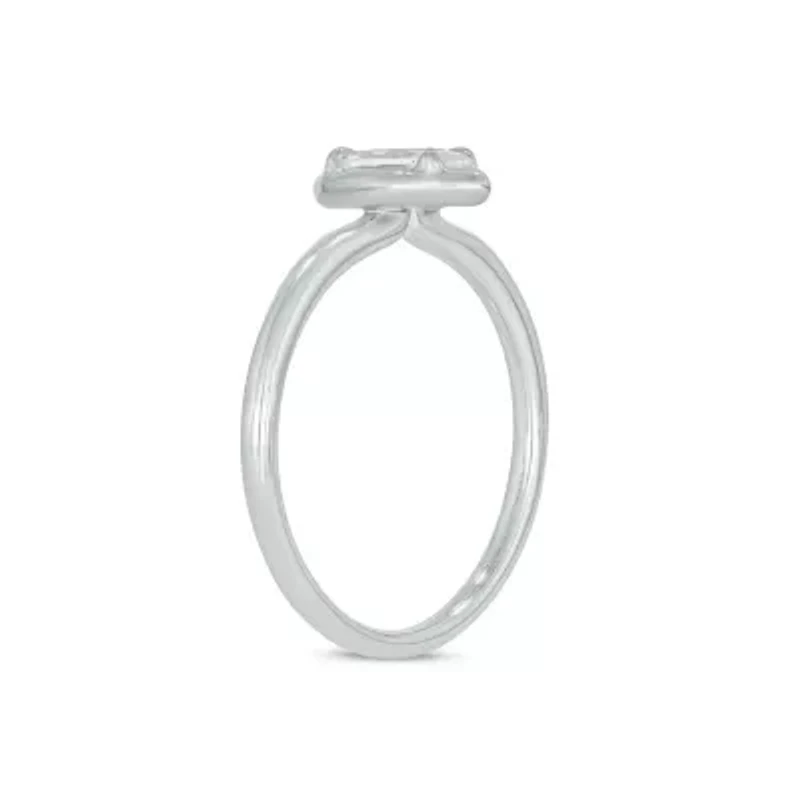 Lab Created 1/3 Carat Lab-Grown Diamond Marquise Solitaire Ring Sterling Silver