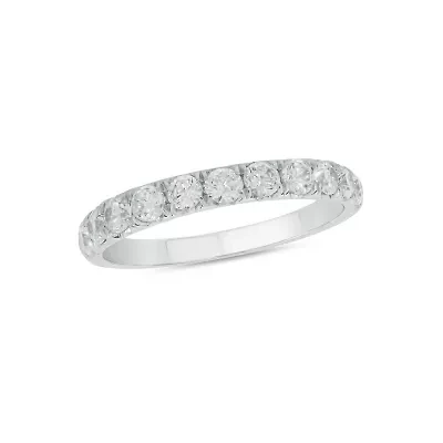 Lab Created / Carat Lab-Grown Diamond Anniversary Ring Sterling Silver