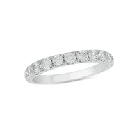 Lab Created / Carat Lab-Grown Diamond Anniversary Ring Sterling Silver