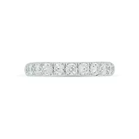 Lab Created / Carat Lab-Grown Diamond Anniversary Ring Sterling Silver