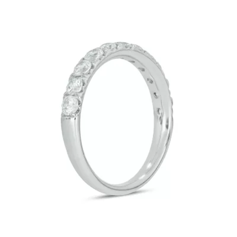 Lab Created / Carat Lab-Grown Diamond Anniversary Ring Sterling Silver
