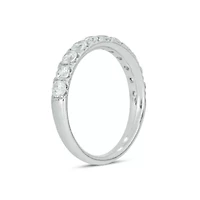 Lab Created / Carat Lab-Grown Diamond Anniversary Ring Sterling Silver