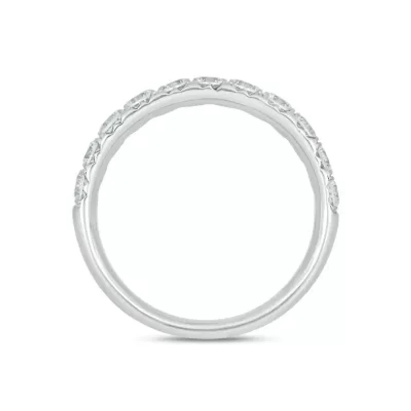 Lab Created / Carat Lab-Grown Diamond Anniversary Ring Sterling Silver