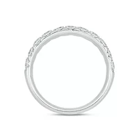 Lab Created / Carat Lab-Grown Diamond Anniversary Ring Sterling Silver