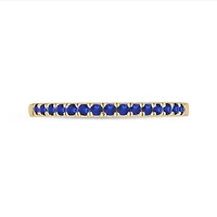 Natural Blue Sapphire Stackable Ring Band Sterling Silver
