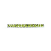 Natural Peridot Stackable Ring Band 10K Yellow Gold