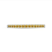 Natural Citrine Stackable Ring Band 10K Yellow Gold