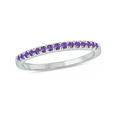 Created Alexandrite Stackable Ring Band Sterling Silver
