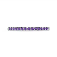 Created Alexandrite Stackable Ring Band Sterling Silver
