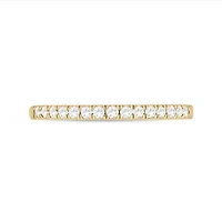 Natural White Topaz Stackable Ring Band 10K Gold