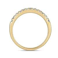 Natural White Topaz Stackable Ring Band 10K Gold