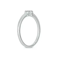 Lab Created 1/6 Carat Two-Stone Symbolic Fashion Ring Sterling Silver