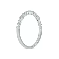 Lab Created Diamond Accent  Lab-Grown Anniversary Ring Sterling Silver