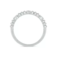 Lab Created Diamond Accent  Lab-Grown Anniversary Ring Sterling Silver