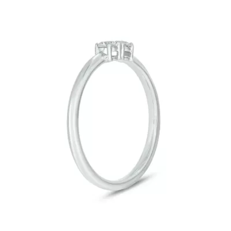 Lab Created 1/5 Carat Round Sparkling Promise Ring Sterling Silver