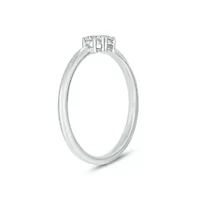 Lab Created 1/5 Carat Round Sparkling Promise Ring Sterling Silver