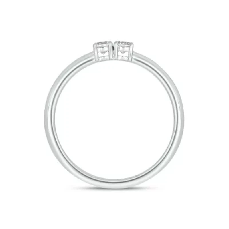 Lab Created 1/5 Carat Round Sparkling Promise Ring Sterling Silver