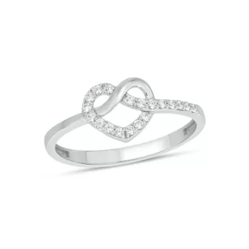 Lab Created 1/6 Carat Heart-Shaped Romantic Fashion Ring Sterling Silver