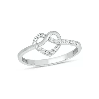 Lab Created 1/6 Carat Heart-Shaped Romantic Fashion Ring Sterling Silver