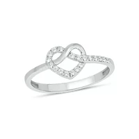 Lab Created 1/6 Carat Heart-Shaped Romantic Fashion Ring Sterling Silver