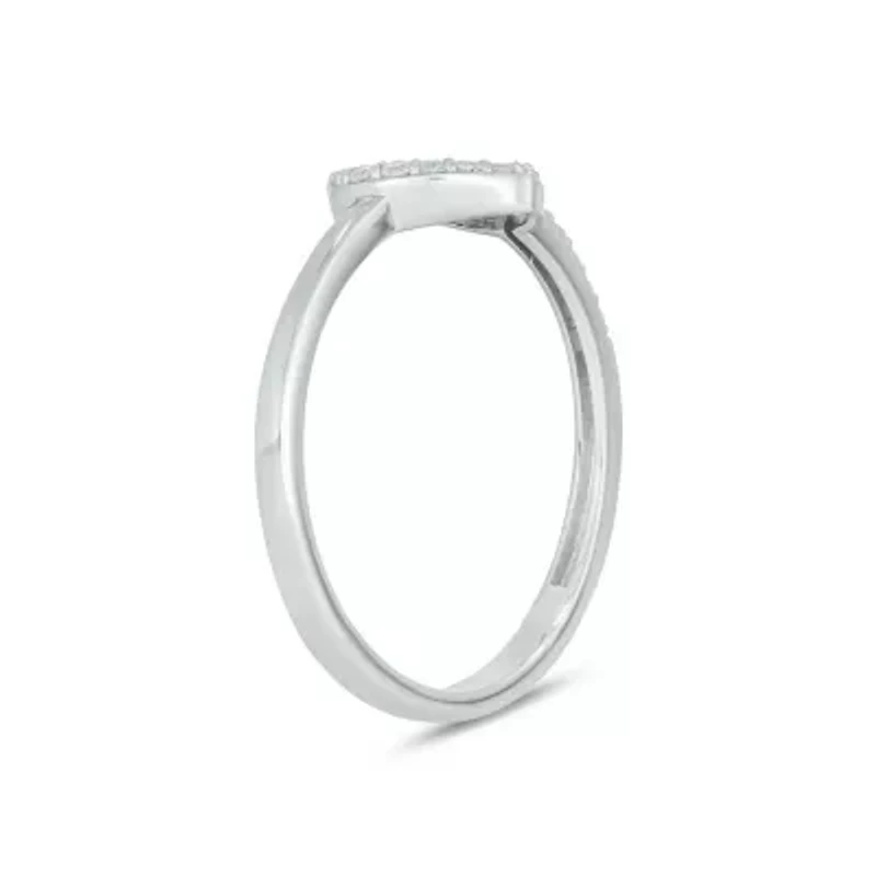 Lab Created 1/6 Carat Heart-Shaped Romantic Fashion Ring Sterling Silver