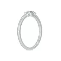 Lab Created 1/4 Carat Round Classic Promise Ring Sterling Silver