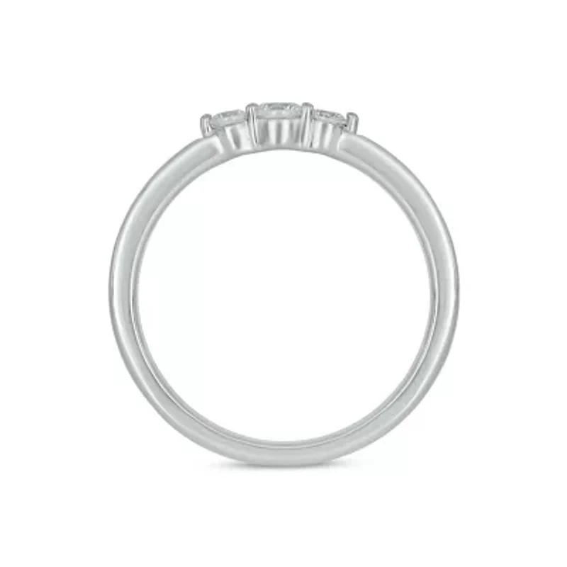 Lab Created 1/4 Carat Round Classic Promise Ring Sterling Silver