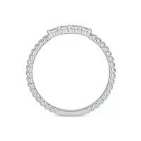 Lab Created 1/4 Carat Lab-Grown Diamond Refined Anniversary Ring Band Sterling Silver