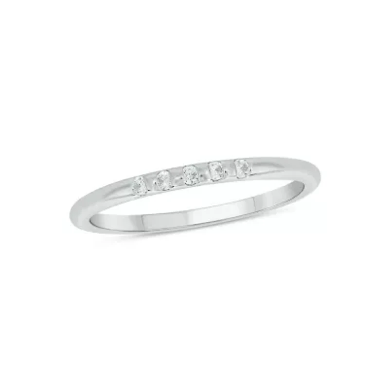 Lab Created 1/10 Carat Lab-Grown Diamond Timeless Anniversary Ring Sterling Silver