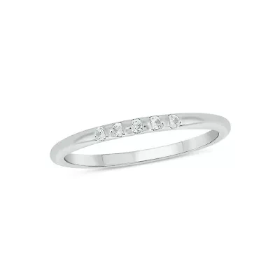 Lab Created 1/10 Carat Lab-Grown Diamond Timeless Anniversary Ring Sterling Silver