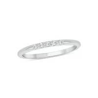 Lab Created 1/10 Carat Lab-Grown Diamond Timeless Anniversary Ring Sterling Silver