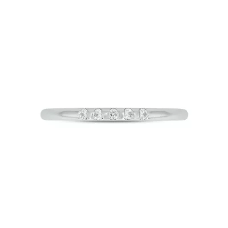 Lab Created 1/10 Carat Lab-Grown Diamond Timeless Anniversary Ring Sterling Silver