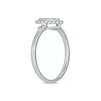 Lab Created Diamond Accent  Lab-Grown Heart-Shaped Romantic Fashion Ring Sterling Silver