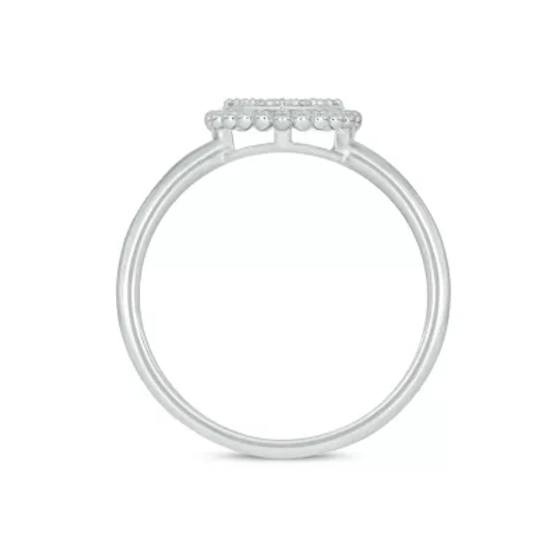 Lab Created Diamond Accent  Lab-Grown Heart-Shaped Romantic Fashion Ring Sterling Silver