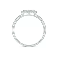 Lab Created Diamond Accent  Lab-Grown Heart-Shaped Romantic Fashion Ring Sterling Silver